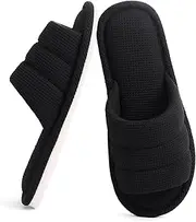 [shevalues] Summer House Slippers for Women Men Breathable Waffle Indoor Slippers Slip-on Open Toe Home Shoes