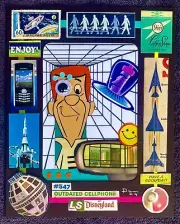 "GEORGE JETSON 's HOUSE OF THE FUTURE" L.S.D.isneyland X-Imagineer COLLAGE ART