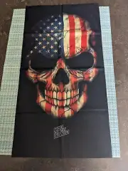 Neck Gaiter - Face Mask - Face Cover - Skeleton , American Flag! ACME Brand! NEW
