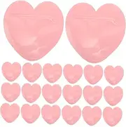 [FRCOLOR] 100pcs Heart Shaped Bags for Jewelry Storage Resealable Self Sealing Pouches for Small Business Packaging and Treats Easy to Carry and Organize Small Items