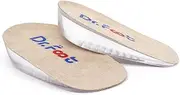 Dr. Foot's Height Increase Insoles, Heel Cushion Inserts, Heel Lift Inserts for Leg Length Discrepancies (Small (1" Height))