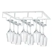 Wine Glass Rack, 3 Rows, White, Under Cabinet, Stemware Hanger, 1 Pack
