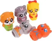 Storytelling Fun 5pcs Cartoon Animal Finger Puppets Early Learning Toys for Boys and Girls' Role Play Hand Puppet Collection