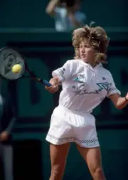 Steffi Graf of Germany in action during the French Open Tennis Ch - Old Photo 7