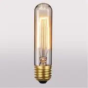 Edison Light Bulbs E26 40W T10 Tubular Vintage Edison Incandescent Dimmable Decorative Candelabra Chandelier Nightlight Amber Warm 220-240V
