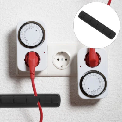 3 Pcs Power Cord Storage Cable Clamp Wire Organizer Clip Self-adhesive Holder