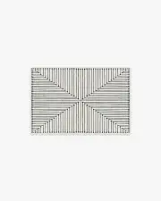 60' x 90' | Machine Washable Runner Rug | Kid & Pet Friendly | Indoor Rug | Inkdrop Black & Ivory Rug by Jonathan Adler | Ruggable