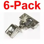 Blum 6-Pack COMPACT 1-1/2 Inch Overlay Press-In Cabinet Door Hinge 110-Degree