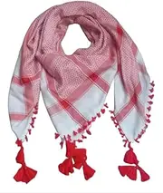 [BooW] FOTN Adult Men Arab Head Scarf Keffiyeh Middle East Desert Shemagh Wrap Muslim Headwear Arabian Costume Accessories