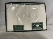 Barnes More Linens Hand Embroidered Pure Irish Linen Napkins, 18x18, Set of 4