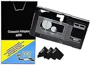 Motorized VHS-C to VHS Cassette Adapter for SVHS Camcorders JVC RCA Panasonic + 3 VCC Micro-Fiber Cloth NOT COMPATIBLE WITH 8mm/MiniDV/Hi8 Tapes