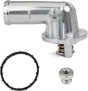 MITZONE Upgrade Aluminium Thermostat Housing Assembly Compatible with Dodge Durango Grand Cherokee 2011-2015 Wrangler JK 2012-2018 Replace 902-852 5184651AG 5184651AH