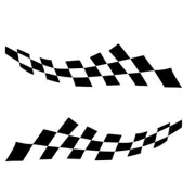 Checkered Flag Decals Auto Graphic Vinyl Racing Car Truck Body Stripe Stickers (for: Nissan)
