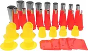 1Set Caulking Nozzle Kit Practical Finishing Tool with Tips Bases Elbows and Scrapers for Efficient Sealing and Repair Kitchen and Bathroom