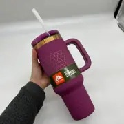Ozark Trail 40 oz Insulated Stainless Steel Tumbler with Handle, Violet Magenta