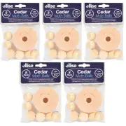40PC Cedar Moth Balls & Rings Repellent Wardrobe Drawer Mothball Protect NEW Set