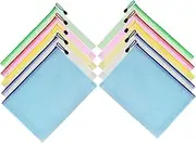FUNOMOCYA 10pcs Transparent Mesh Zipper Pouch Bags Small Multi Functional Storage for Documents Stationery Office Supplies Versatile Plastic Envelopes Colors Each