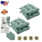 Plush Memory Foam Dining Chair Cushions with Non-Slip Backing - 15.5"x15.5"