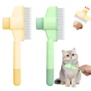 Pet Hair Removal Comb Flea Comb, New Cat Brush with Release Button, Pet Groom...