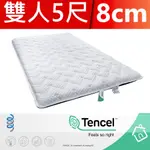 【富郁床墊】TENCEL天絲100%日式床墊8CM 雙人5尺(150X190X8CM) 台灣床墊工廠直營