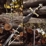 Anduril King Solomon's Sword Hand Forged Damascus Steel Blade Battle LOTR Hobbit