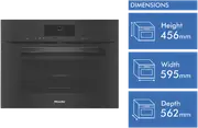 Miele VitroLine Combination Oven - Obsidian Black