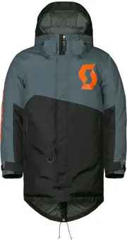 Scott Warm-Up Snowmobile Coat, black-grey-orange, Size 2XS XS for Men Black Grey Orange