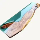 Live Edge Table Coffee Table Epoxy Resin Dining Table Wooden Hallway Decor