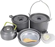 ZHZXBDGQ Camping Cooker Set Portable and Light Outdoor Cooking Set Pans for 6-7 People Camping and Hiking Camping Cooker Set