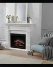 Dimplex Kenton Mantel electric fireplace valued at $2400. White electra flame.