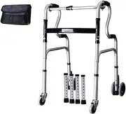 Walker, Rollator Walker Lightweight Folding Walkers，with Wheels Aluminum Walking Frame for Seniors Adjustable Height is19.6-36.8" Little Surprise