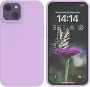 6.1 Inch Full-Body Silicone iPhone 14 Case SOH Protective Case Compatible with Apple iPhone 14 Elegant Purple