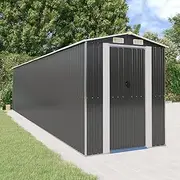 Garden Storage Shed, Outdoor Storage Shed Tool Store Cabinet Garden Shed Anthracite 192x855x223 cm Galvanised Steel
