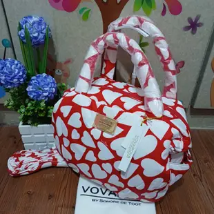 🌺現貨🌺全新 正品專櫃 VOVAROVA 法國空氣包 手提包 肩背包 斜背包 三用 大紅愛心款 只有一個 高cp