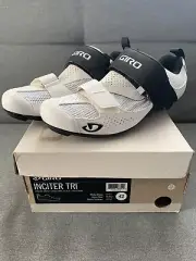 Giro Inciter Tri Mens Cycling Shoe Tri White Black Size 42 US 9