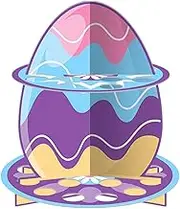 Easter Egg Tiered Tray,Decorative Easter Tiered Sign Egg Trays - Cake Stand, Party Supplies, Holiday Centerpiece Tabletop Ornament for Kitchen Farmhouse