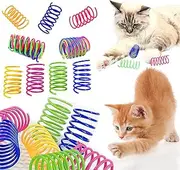 Mumoo Bear Cat Spring Toys 36 Pack Spiral Springs for Indoor Cats, Colorful Durable Plastic Spring Horns Attract Cats to Knock, Bite, Hunt, Interactive Cat Toys and Kittens
