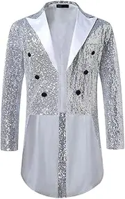 [HEYDHSDC] Men's Sequined Suit Jackets Stage Nightclub Performance Casual Suit Dress Slim Fit Business Suit