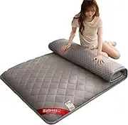 Mattresses Tatami Floor Mat Couch Dormitory Mattress Pad Floor Pillow Bed Futon Mattress Foldable and Double Portable Mattress for Home Dormitory(Gray,150 x 200cm)