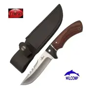 THIRD Hunting Survival Outdoor Fixed Blade Knife with Leather Sheath TH-13572-PW