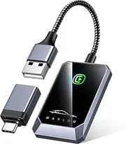 Carplay Wireless Adapter for Apple, 2024 Upgrade Carplay Converts Wired to Wireless CarPlay Dongle for Wireless Control Plug & Play Carplay Fit for Cars 2017+ & for iPhone iOS 10+