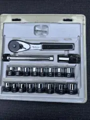 Rare Sears Craftsman USA Nos 3/8” Lifetime Ratchet Blk Collar Socket Set Metric