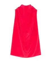 draped sleeveless silk top FR40 Red