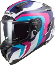 LS2 FF327 Challenger Galactic Helmet, white-pink, Size 2XS for Men White Pink