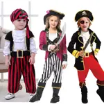 【現貨速出】萬聖節兒童服裝 男童COSPLAY角色扮表演服幼兒園傑克海盜船長套裝