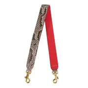 Dolce & Gabbana Leather Shoulder Strap Bag Strap Grey Red Gold 12825