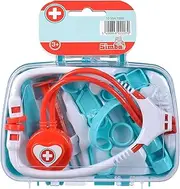 Simba 105541000 Doctor's Case, 2 Compartments Assorted, Only One Item Delivered, Transparent Lid, 7 Pieces, 18 x 16 cm, from 3 Years