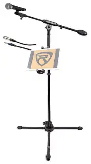 Samson BT4 Microphone+Tripod Base Mic Stand w/ Boom+Smartphone/Tablet/iPad Mount