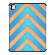 iPad Pro 13-inch (M4) iPad Impact Case Blue chevro nand wood pattern