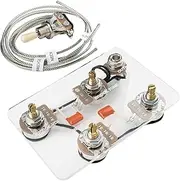 Musiclily Pro LP STD Modern 60s Pre-wired Wring Harness Kit Upgrade for Epiphone LP Style Electric Guitar, Nickel Switch
